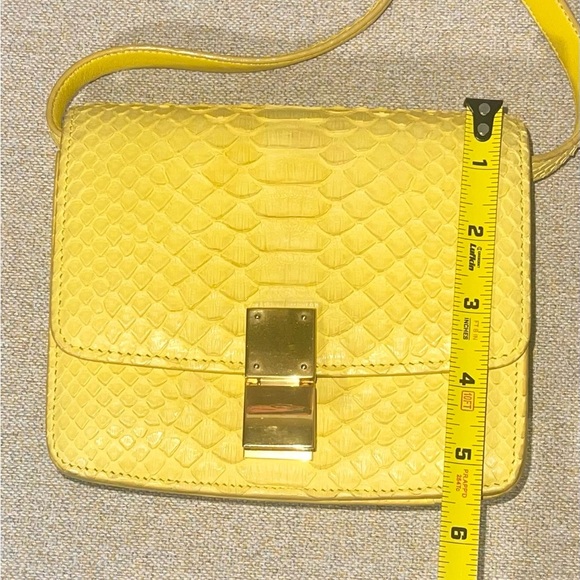 Celine Classic Box Bag Yellow Python Crossbody - Picture 15 of 16